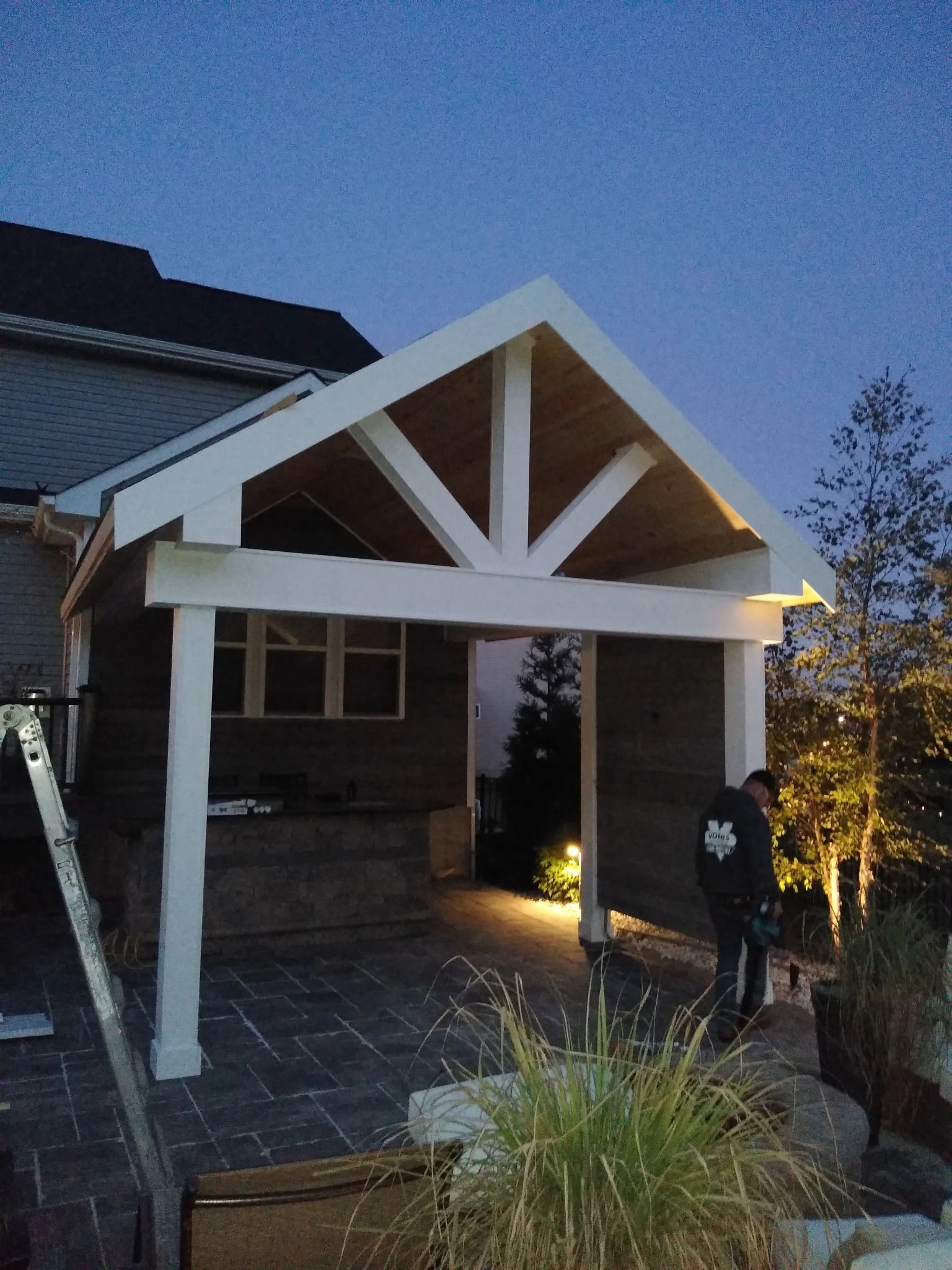 Covered outdoor structure by Carter Property Restoration